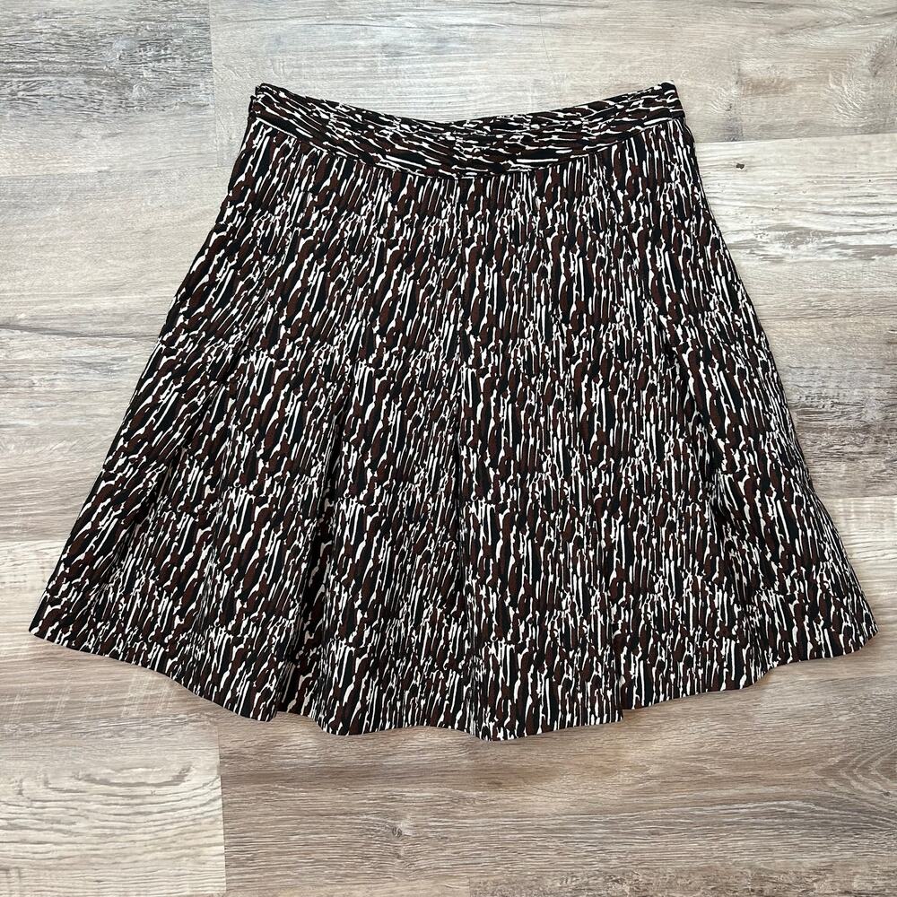 Diane von Furstenberg DVF Abstract Pleated Mini Skirt Mod Geometric Retro 6